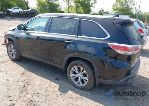 2015 Toyota Highlander Xle V6 from USA, damaged, VIN 5TDJKRFH3FS183061